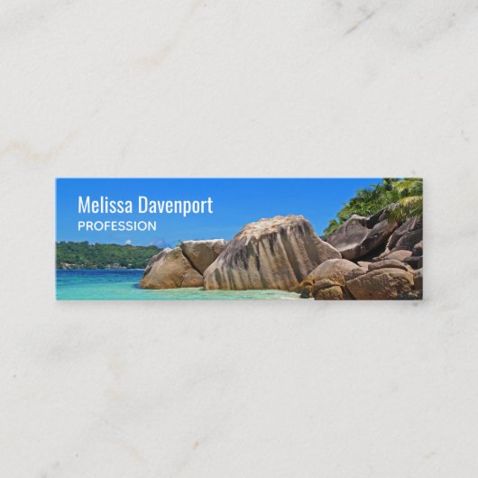 Carte De Visite Mini Belle Mer Tropicale Côte Rocheuse (Devant)