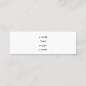 Carte De Visite Mini Belle Mer Tropicale Côte Rocheuse (Dos)