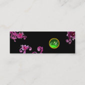 Carte De Visite Mini BERRIES MAGIQUES MONOGRAM violet rose rose noir ve (Dos)