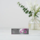 Carte De Visite Mini BERRIES MAGIQUES MONOGRAM violet rouge blanc (Debout devant)