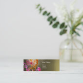 Carte De Visite Mini BERRIES ROUGES SWIRLS GEMSTONE gris rouge (Debout devant)