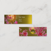 Carte De Visite Mini BERRIES ROUGES SWIRLS GEMSTONE jaune (Devant / Derrière)