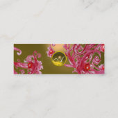 Carte De Visite Mini BERRIES ROUGES SWIRLS GEMSTONE jaune (Dos)