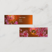 Carte De Visite Mini BERRIES ROUGES SWIRLS GEMSTONE orange (Devant / Derrière)