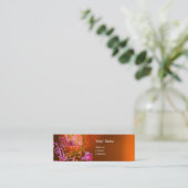 Carte De Visite Mini BERRIES ROUGES SWIRLS GEMSTONE orange (Debout devant)