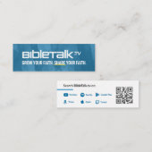 Carte De Visite Mini BibleTalk.tv - Mini carte Promo (Devant / Derrière)