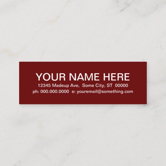 Carte De Visite Mini BIBLIOTHÈQUE MOD carrés (Dos)