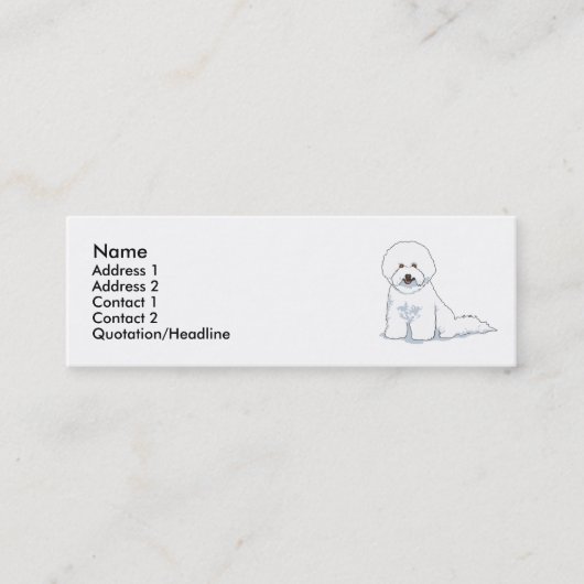 Carte De Visite Mini Bichon Frise (Devant)
