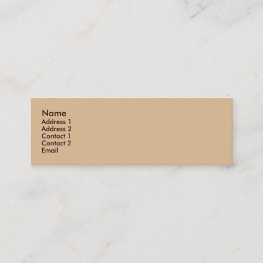 Carte De Visite Mini Biege (Devant)