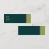 Carte De Visite Mini biege vert barré (Devant / Derrière)