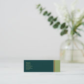 Carte De Visite Mini biege vert barré (Debout devant)