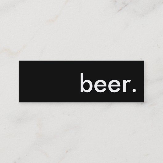 Carte De Visite Mini bière. (Devant)