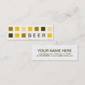 Carte De Visite Mini BIÈRE (carrés de mod) (Devant / Derrière)