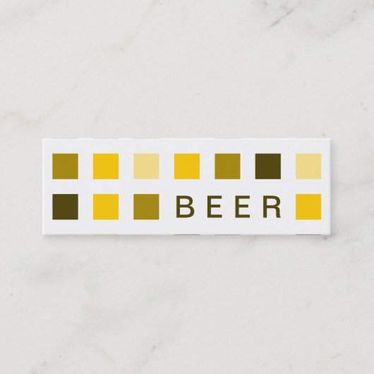 Carte De Visite Mini BIÈRE (carrés de mod) (Devant)