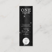 Carte De Visite Mini Billet de Boisson Luxe Noir avec Logo Séquence Fau (Dos)