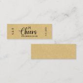 Carte De Visite Mini Billet de boisson pour noces d'or (Devant / Derrière)