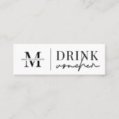 Carte De Visite Mini Billet de la barre d'événements d'affaires du bon  (Devant)