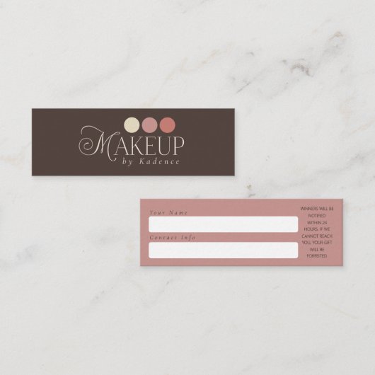 Carte De Visite Mini Billet de tombola pour le logo d'entreprise d'arti (Devant / Derrière)