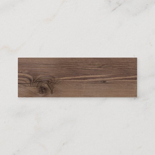 Carte De Visite Mini Billet Rustic Mariage Drink (Dos)