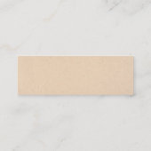 Carte De Visite Mini Billet Rustic Mariage Drink (Dos)