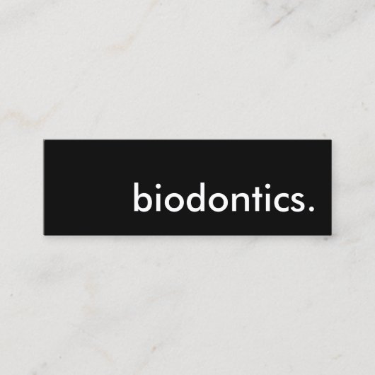 Carte De Visite Mini biodontique. (Devant)