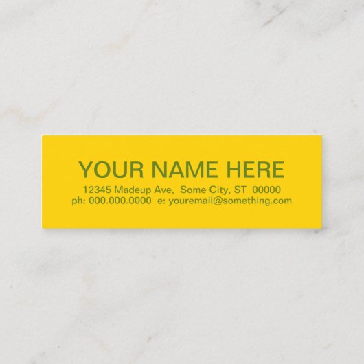 Carte De Visite Mini BISTRO rétro (Dos)