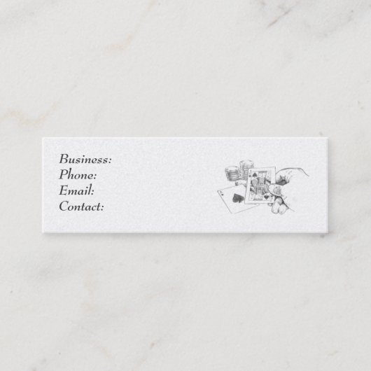 Carte De Visite Mini Black Jack Gaming (Devant)