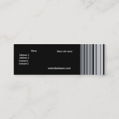 Carte De Visite Mini Black Silver Gris apparence métallique Bande (Dos)