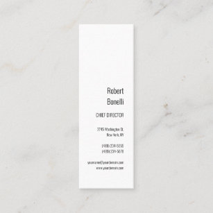 Carte De Visite Mini Blanc clair minimaliste moderne