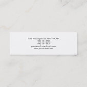 Carte De Visite Mini Blanc clair professionnel élégant moderne (Dos)