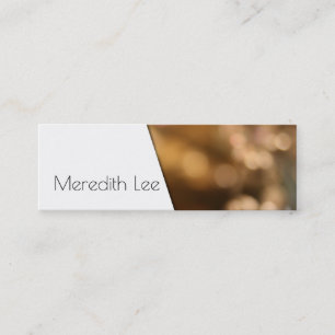 Carte De Visite Mini Blanc diagonal au-dessus de photo chaude de Bokeh