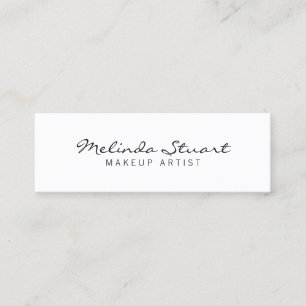 Carte De Visite Mini Blanc moderne simple professionnel