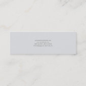 Carte De Visite Mini Blanc Noir Simple Professionnel (Dos)