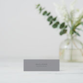 Carte De Visite Mini Blanc Noir Simple Professionnel (Debout devant)