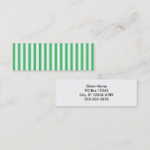 Carte De Visite Mini Blancs et émeraude (Devant / Derrière)