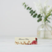 Carte De Visite Mini Blenheim Rose, ivoire, (Debout devant)