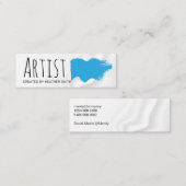 Carte De Visite Mini Bleu Artistique brossé (Devant / Derrière)