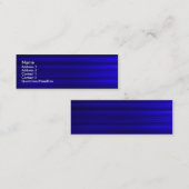 Carte De Visite Mini Bleu brossé (Devant / Derrière)