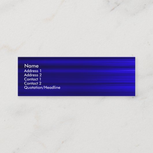 Carte De Visite Mini Bleu brossé (Devant)