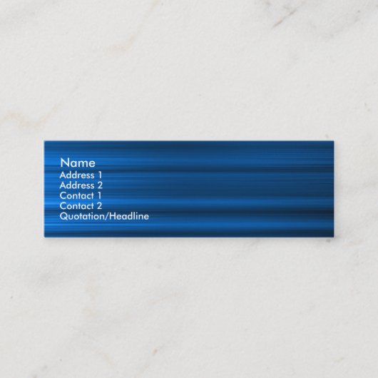 Carte De Visite Mini Bleu brossé (Devant)