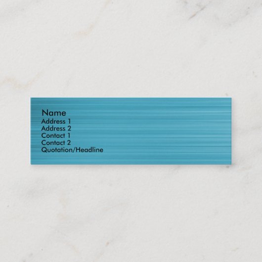 Carte De Visite Mini Bleu clair brossé (Devant)