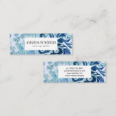 Carte De Visite Mini Bleu contemporain (Devant / Derrière)