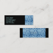 CARTE DE VISITE MINI BLEU DAMASK (Devant / Derrière)