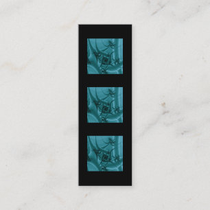 Carte De Visite Mini Bleu de turquoise et conception d'art de fractale
