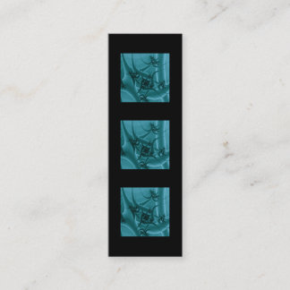 Carte De Visite Mini Bleu de turquoise et conception d'art de fractale
