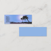 Carte De Visite Mini Bleu d'île (Devant / Derrière)