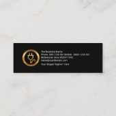 Carte De Visite Mini Bleu Electric Lightning Wave Electricien (Dos)