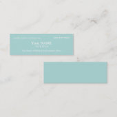 Carte De Visite Mini Bleu élégant (Devant / Derrière)