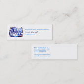 Carte De Visite Mini Bleu Embiggened de nova d'Alice (Devant / Derrière)