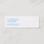 Carte De Visite Mini Bleu Embiggened de nova d'Alice (Dos)